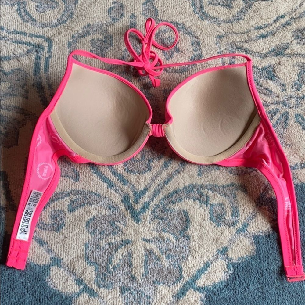 PINK Victoria’s Secret Pink Bikini Top size M - Picture 5 of 7